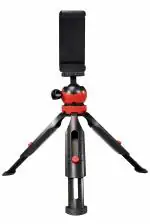 Prolite Mini Table Tripod (MTR-220) (18cm) with Mobile Holder for Smart Phones, Compact Camera, GoPro, Projector