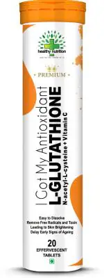 Healthy Nutrition -Just for the Health of it L-Glutathione with Vitamin C Vegetarian for Glowing Skin and Dark Spots - 20 tablets