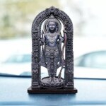 Awesome Craft Ram Lalla Ayodhya Ram Lalla Idol Engineered Wooden Shree Ram Ji statue For Car Dashboard Home Temple Decorative Showpiece
