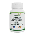 Nveda Calcium 1000mg with Vitamin D3, Magnesium, Zinc & Vitamin B12 60 Tablets
