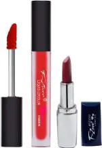 OUR BEAUTY Red Lipstick Long Lasting Creamy Matte Lipstick And Liquid Matte Lipstick 34, 4 G