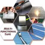 FRESTYQUE Leakage Repair Waterproof Tape For Pipe Leakage Roof Water Tape Leakage Solution Aluminium Foil Tape Waterproof Adhesive Tape Sealing Butyl Rubber Tape Surface Crack, Pipe Rupture (5cmx5m,silver)