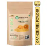 HerbsLand Organic Orange Peel Powder For Skin WhiteningHerbsLand Pure & bio Organic Vitamin C Orange Peel Powder (Citrus Aurantium) (Santra Chilka) for Skin Whitening, Face Pack and Hair Pack (100 gm)