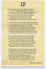RAINFIRE CREATION If by Rudyard Kipling Famous Inspirational Poem Wall Poster 300 GSM 12x18 Unframed RFCP-485 Paper Print (18 inch X 12 inch, Rolled)