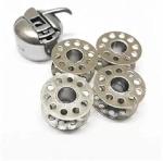 ZENITH Metal Bobbins and Bobbin case Outer Compatible with All Domestic SV Sewing Machines household Half Shuttle Steel Finish Bobbin Case (Pack of 1)