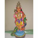 GP DECOR Clay Murugar With Peacock Doll Idol And 1 pc 20.3x20.3x45.7 cm