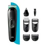 Braun MGK3321 Beard Trimmer for Men, Black and Vibrant Green