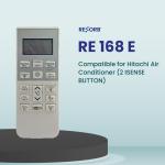 RESORB RE 168E Compatible AC Remote for Hitachi with 2 ISENSE Button Split AC and Window Air Conditioner (Match functions with your existing remote before placing order)