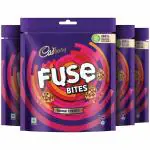 Cadbury Fuse Peanut & Caramel filled Chocolate Home Treats, 108.5g, Pack of 4