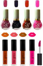 OUR BEAUTY Nail Polish And Lipstick Combo 260 (Pack Of 8)