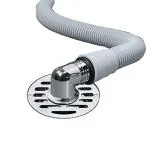 Pamidhar Anti Overflow Water Floor Drain with Easy Connector for Washing Machine Outlet, Deodorant Joint Pipe Elbow With Rubber Washer - Silver Overflow Water Bathroom and Kitchen Floor Water Drain with Easy Connector for Washing Machine Outlet Pipe