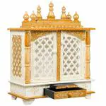 Kamdhenu Art And Craft Wood Home Temple - 22 X 11 X 28 Inch