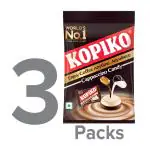 KOPIKO Cappuccino Coffee Candy - World's No 1 Coffee Candy - Party Pack - 297.5g (85 Pieces in Each) (Pack of 3)