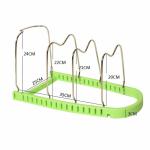 JAYDIP'S STOREHOUSE 4 Layers Kitchen Storage Holder Steel and Plastic Frying Pan and Pot Rack