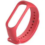 Estrenar Mi Band Strap 3 & 4 Wristband Original Soft Silicone Adjustable Replacement Straps/Belt/Band for Xiaomi Mi M3 & M4 Fitness Tracker (Device not Included) Red