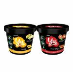 Yu Foodlabs Three Cheese + Creamy Tomato Cup Pasta - Pack of 2 - Instant Food Ready To Eat in 4 Mins - No Preservatives - Veg