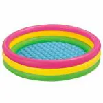 Intex Sunset Glow Inflatable Kiddie Pool for Toddlers & Kids-colorful 3-Ring Backyard Pool, Portable Water Fun Splash Pool for Outdoor, Garden, and Summer Platime- Easy Setup , Safe & Durable 57412