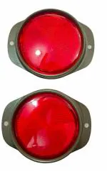 GMJ AUTOPARTS & ACCESSORIES- WILLYS CJ BODY INDICATOR REFLECTOR SET OF 2 PC| |spare parts, accessories Compatible for willy jeep (RED COLOUR OVAL SHAPE)