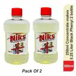 Niks White Phenyl Concentrate 250ml (Transparent) to Make 5 Ltrs White Phenyl by Adding 5 Ltrs of Water. ( Pack of 2)