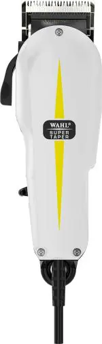 Wahl 08466-424 Corded Super Taper Hair Clipper; 6000 rpm; 1-2 mm cutting length, 4 Guide Combs (3mm-13mm), Designed for Tapering Acti Biotic