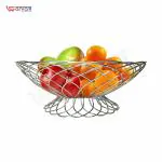SARVATR Stainless Steel Natural Fruit Basket for Fruit and Vegetable Basket for Kitchen and Dining Table