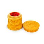 santarms Handmade Brown Wood Kumkum Box 10 inch