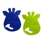 Buddsbuddy Combo of 2 BPA Free ZUZU Animal Shape Silicone Baby Teether for Newborn Babies, Multicolor