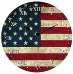 eKARTIK 11X11 Inches USA Flag Print Wall Clock for Home/Living Room/Bedroom/Kitchen and Office KAR 32