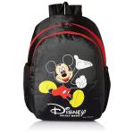 Kuber Industries Polyester Disney Print Unisex School Bag|Kids School Backpack|School Bag for Girls, Boys|Disney Mickey Mouse|Black