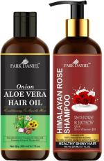 Park Daniel Pure And Natural Aloe Vera Oil And Rose Shampoo, 200 Ml Each (Combo Of 2)