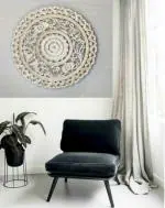 VAS Collection Home White Wall Decor,Farmhouse& house Window Wall Decor,60x60-Cm set of 1 (Silver)