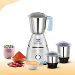KENT 16102 Marvel Mixer Grinder 550W | Stainless-Steel Jars | 3- Speed Control (WHITE)