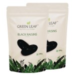GREEN LEAF Dry Fruits Premium Black Raisins Kismis with Seeds for More Benefits 250 g (Pack of 2)