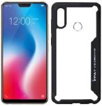 CarryWrap Back Cover for Vivo V9 (Black, Transparent, Grip Case)