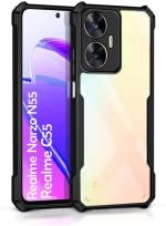 CarryWrap Back Cover for Realme C55, Realme Narzo N55 (Black, Camera Bump Protector, Pack of: 1)