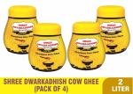 SHREE DWARKADHISH 2 Liter Premium Desi Cow Ghee (500 ml Pack of 4) | Immunity Booster 100% Pure Cow Ghee| Pure Ghee (Pack of 4)