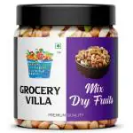 GROCERY VILLA Super Healthy Nuts Mix | Natural, Fresh Dried Fruits and Nuts Mix | Perfectly Balanced Premium Dry Fruits Mixed Diet Pack | Snacking, 250gm