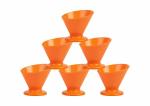 Utensza Orange Plastic Ice Cream Bowl 110 ml (Set of 6)