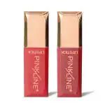 Pink Line Matte Last High-Shine Pigment Velvety Nude Waterproof Long Wear Lipsticks Make Up Set (Sweet Red, Lady Red) pack of 2