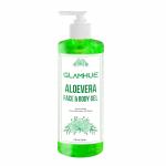 GLAMHUE Aloevera Face & Body Gel | Oil-free face Body Gel, Aloe Vera Body Gel, Moisturizing Body Gel | Best Gel for everyday use for all skin types (200ml)