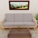 DREAM CARE Terry Cloth Elastic Sofa Seat Cover 3 Seater | Flexible Stretchable Sofa Protector (Color: Grey, Size: 23 Inch x 23 Inch), Pack of 6, Cotton