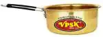 VPSK heavy pure brass saucepan/brass pot (specially for making tea or boiling water) with Stainless steel Pvc handle ( Diameter :- 19.5 cm , Height :- 10 cm) capacity :- 2.5 ltr
