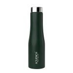 AQUENCH Stainless Steel Colored Fridge Water Bottle with Steel Bidded Cap in sage green color, 1L (FLOW)