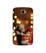 Casotec Teddy In Cup Design Printed Silicon Soft TPU Back Case Cover for Xolo Q1000 Opus