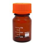 ABGIL Borosilicate Glass Amber Color Reagent Bottle With Screw Cap 100ml
