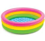 LEAFFYBEZZ Swimming Pool Bath Tubs for Kids | Outdoor&Indoor Bath Tub for Kids Pool/Bathing Tub-Portable & Foldable (3FT Round Sunset Glow Baby Pool)