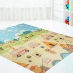 BUMTUM Baby Play Mat | Waterproof Portable Double Side Soft Reversible Non Toxic BPA Free Learning & Crawling Foldable Foam For Toddler, Infant & Kids (Light House Print)