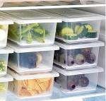 Netrowel Fridge Storage Boxes Food Storage Container With Removable Drain Plate Stackable Plastic Freezer To Keep Fresh For Fish, Meat, Vegetables, Fruits( Pack Of 6 )(1500Ml Lid