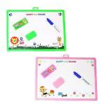 PARTEET Multicolor Plastic Educational 2 in 1 Slate with White and Black Board for Kids (pack of 2)