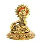 LOTUS RISE Pittal Laddu Gopal Statue Pital Brass Murti Kanha Ji Decorative Showpiece - 10 cm (Brass, Multicolor)